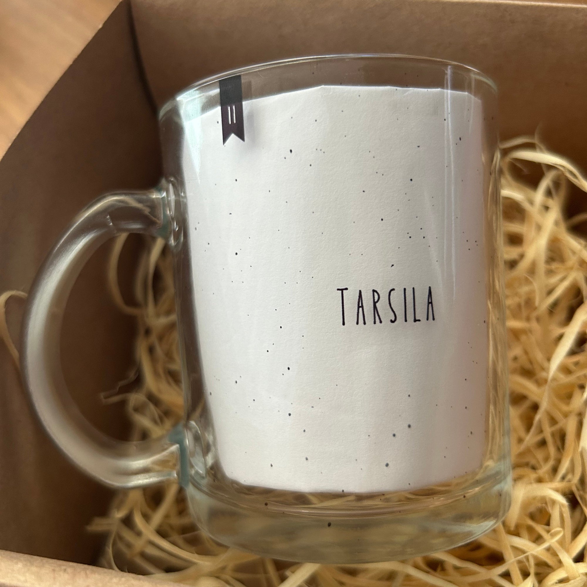 Caneca de Vidro Transparente Personalizada Pause 325ml