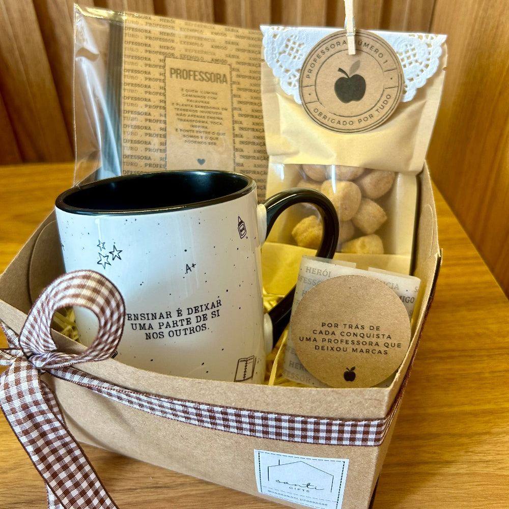 Box Dia dos Professores Presente Personalizado com Caneca
