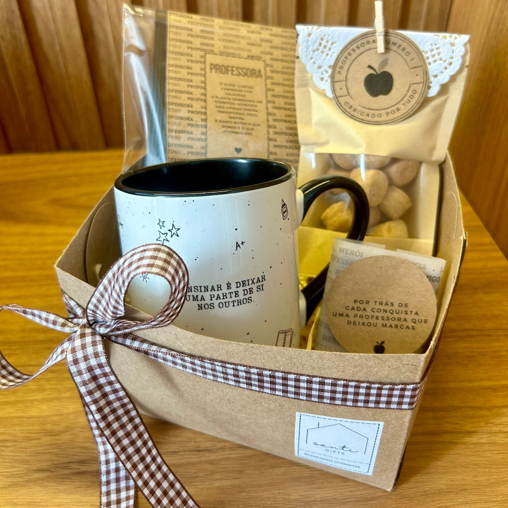 Box Dia dos Professores Presente Personalizado com Caneca