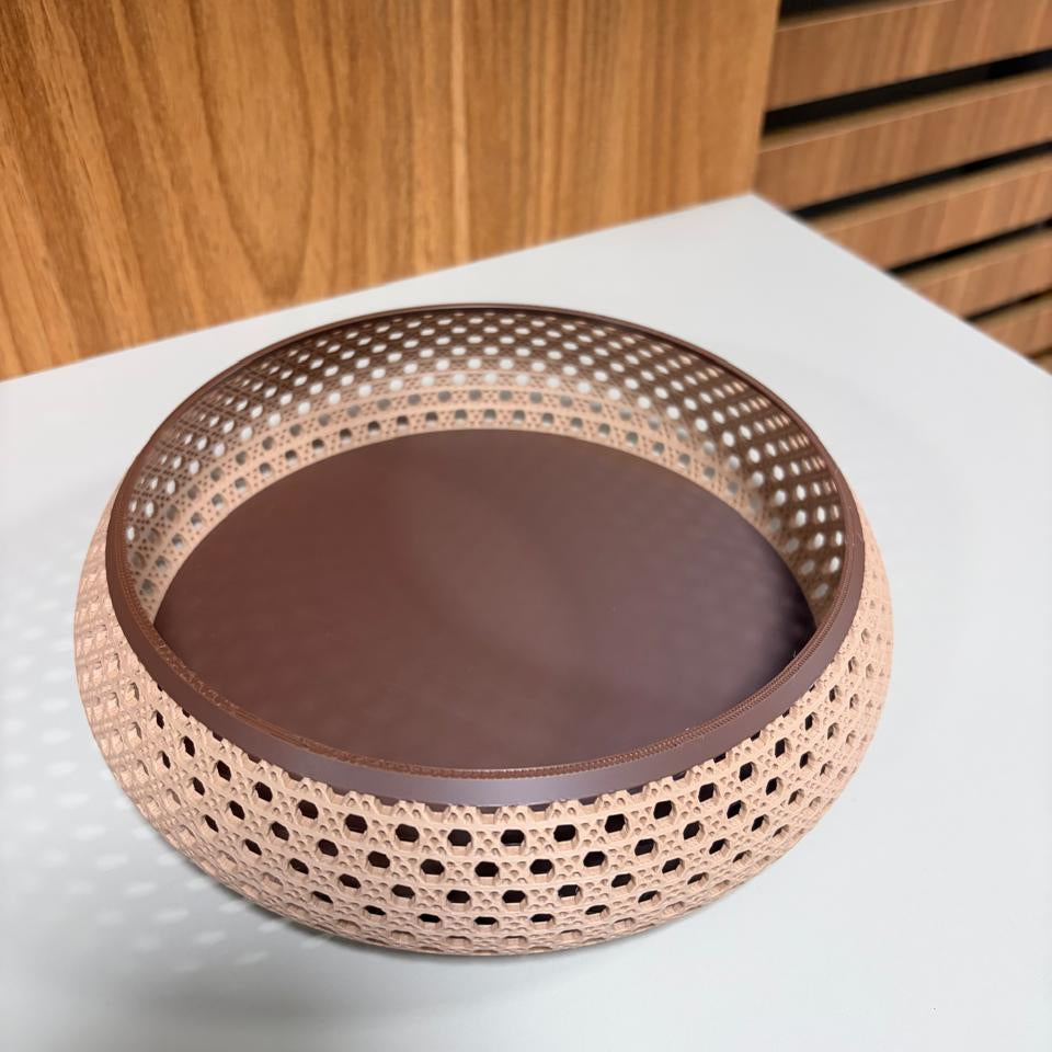 Organizador de Mesa Porta Chaves Cesto Porta Treco Estilo Palha Indiana