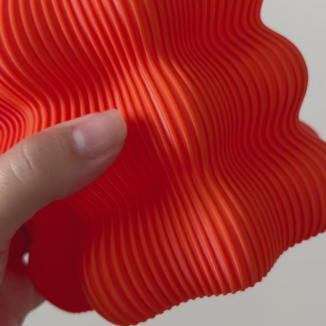 Vaso Decorativo Ondas 3D 12cm Design Moderno Minimalista para Sala e Mesa Posta